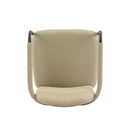 Modern Dining Chair (Set of 2) With Iron Frame - Espresso / Khaki