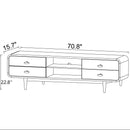 Alexa - Mid-Century Modern Style TV Stand - Dark Brown / Wood