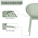 2 Piece Durable Single Chair With Mesh Hollow Out Design