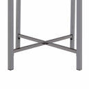 Edith - Round End Table - Dark Nickel