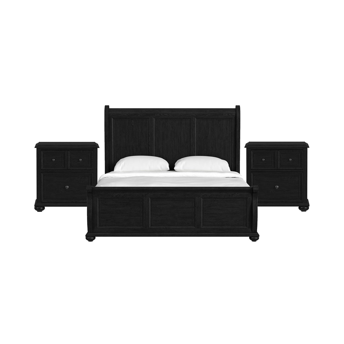 Heritage Sleigh Bedroom Set in Black by Elements International, view 6