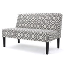 Contemporary Loveseat With Upholstered Fabric And Birch Wood Legs - Gray