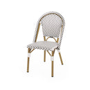 Outdoor Rattan And Aluminum French Bistro Chairs Set