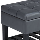 Saxon - Upholstered Transitional Storage Ottoman Bench