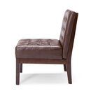 Contemporary Accent Chair With Tufted Waffle Stitch - Dark Brown