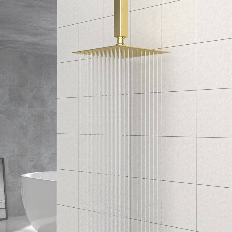 8" Square Rain Shower Head, Ceiling / Wall Mount Stainless Steel Bath Fixture