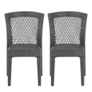 Farley - Stacking Sidechair (Set of 2) With Open Backrests - Gray