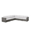 Luxurious Wicker Patio Sectional With Weather Resistant Sunbrella Cushions