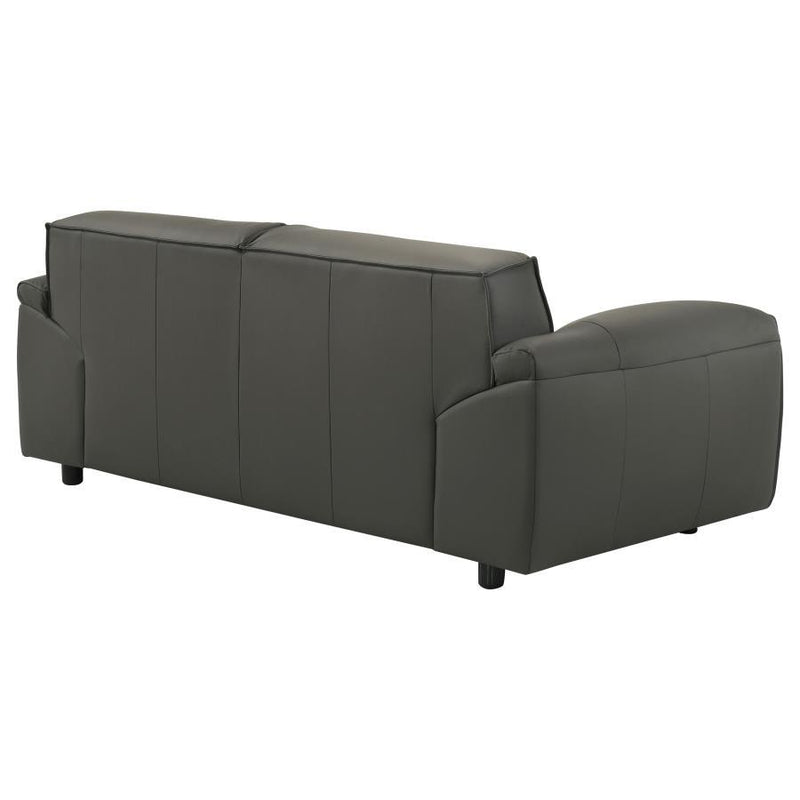 Buxton - Top Grain Leather Upholstered Loveseat