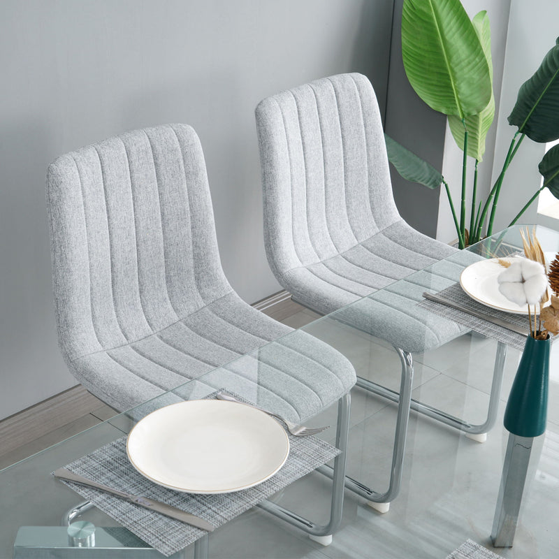 Modern Dining Chair With Metal Legs