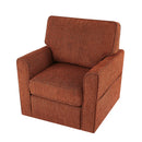 360° Swivel Accent Barrel Armchair With Side Pockets, Compact Design