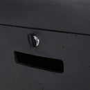 Outdoor Lightweight Concrete Square Fire Pit 40, 000 Btu With Built In Tank Storage - Dark Gray