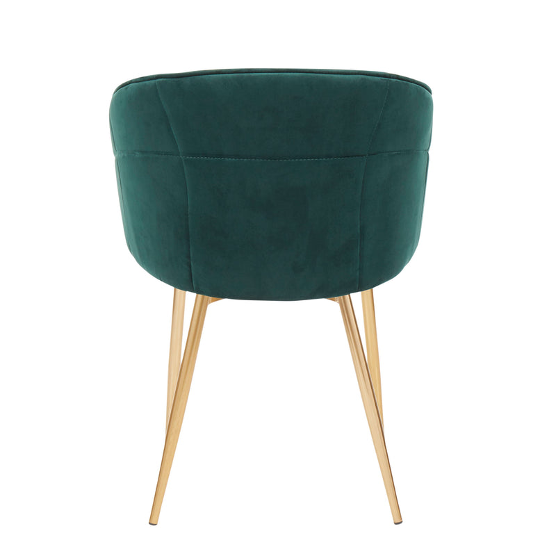 Lindsey - Contemporary Chair - Gold / Green