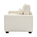 Modern Fabric Sofa With Plush Cushions, Sleek Arm Design