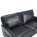 Mid Century Modern Loveseat Sofa With USB Ports, Removable Pillow Cover