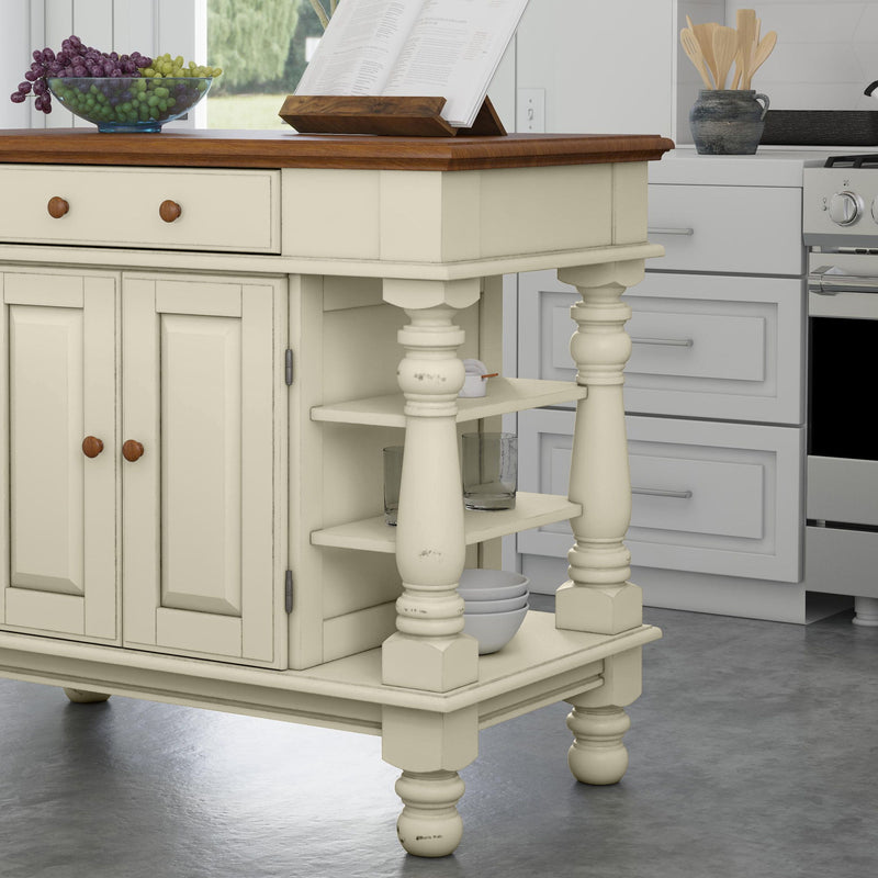Montauk - Kitchen Island - Wood - White
