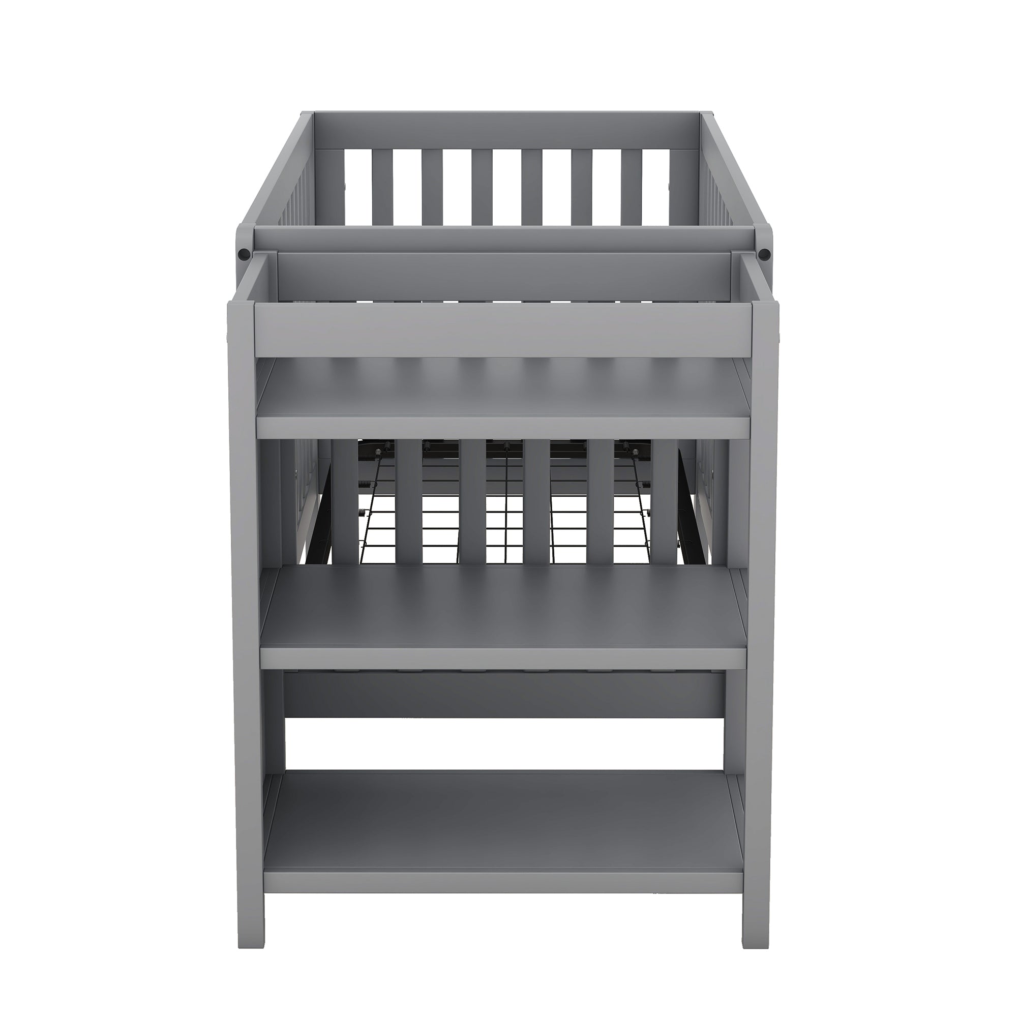 Convertible Crib/Full Size Bed with Changing Table, Gray - Atlantic Fine Furniture Melbourne FL