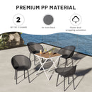 2 Pack Lounge Chair Set & Folding Square Table