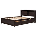 Full Bed with Trundle,Bookcase,Espresso