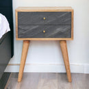 Slade - Bedside Table - Stone Gray