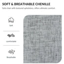 Chenille Fabric Sofa Bed With Cupholders And USB Charging Ports Chair For Living Room