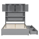 Platform Bed With USB, Storage Headboard & Drawers