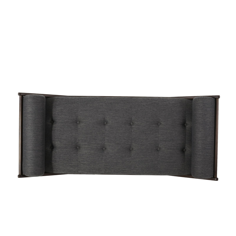 Chic Contemporary Chaise Lounge With Button Tufting And Bentwood Structure