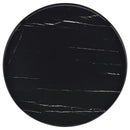 Briggs - Round Marble Printed Glass Top End Side Table