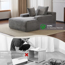 Oversized Chaise Lounge Chair Cozy Cloud Couch With 3 Throw Pillows And Wide Armrest