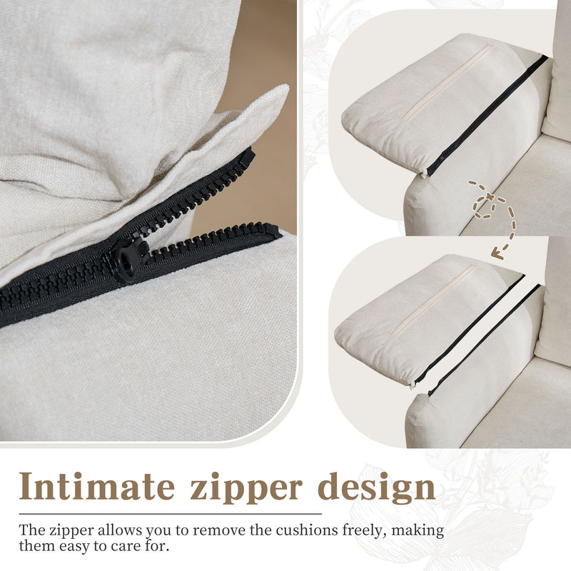 Modern Minimalist Down Filled Sofa