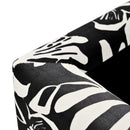 Luxury Storage Ottoman With Floral Patterned Fabric, Soft-Close Hinges, Multi Functional