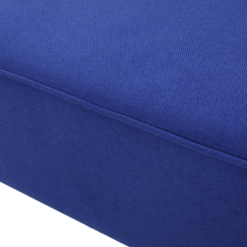 Contemporary Loveseat With Upholstered Fabric And Birch Wood Legs