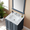 Elegant Sintered Stone Bathroom Vanity Top With Rectangular Undermount Ceramic Sink