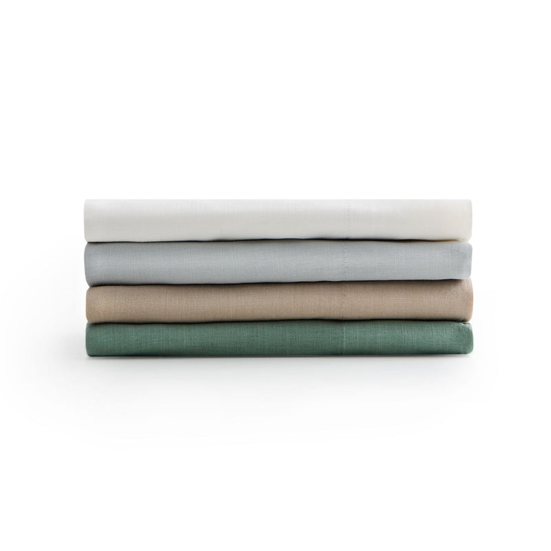 Linen-Weave Cotton - Queen Sheet Set - Sage