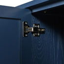 Elegant Sideboard With Sophisticated Wavy Pattern Doors And Arched Groove Design, Adjustable 4 Door Layout