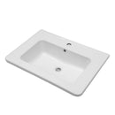 Rectangular Single Vanity Top With 1 Faucet Hole And Overflow, 28 X 19" - White