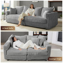 Modern Comfy Upholstered 4 Seat Sofa Cloud Couch,Deep Seat With Soft Pillows
