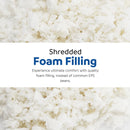 Living Room Bean Bag Sofa Chair With Memory Foam Fillings, Soft Upholstered Bean Bag Armchair - Black / Gray