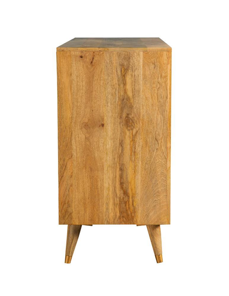 Alyssum 3-door Mango Wood Accent Cabinet Natural - Atlantic Fine Furniture Melbourne FL