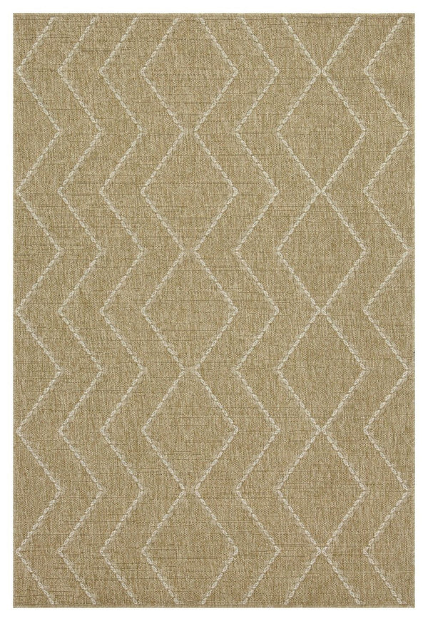 Earth - 5'3" X 7'3" Indoor, Outdoor Area Rug - Jute / White