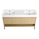 Modern Bathroom Vanity Combo With Single Resin Sink And Storage Cabinet