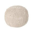 Bordeaux - Knitted Cotton Round Pouf