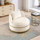 360 Degree Swivel Over Sized Upholstered Barrel Chair