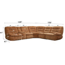 Emmy - Power Motion Sectional Sofa - Orange Chenille