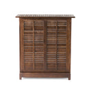 Riviera - Wood Bar Stylish Beverage Station Acacia Wood Compact - Brown