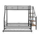 Metal Bunk Bed With Trundle And Storage Staircase