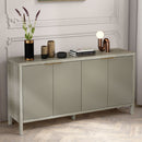 Buffet Cabinet With 4 Doors, Storage Sideboard For Living Room, Dining Room - Champagne
