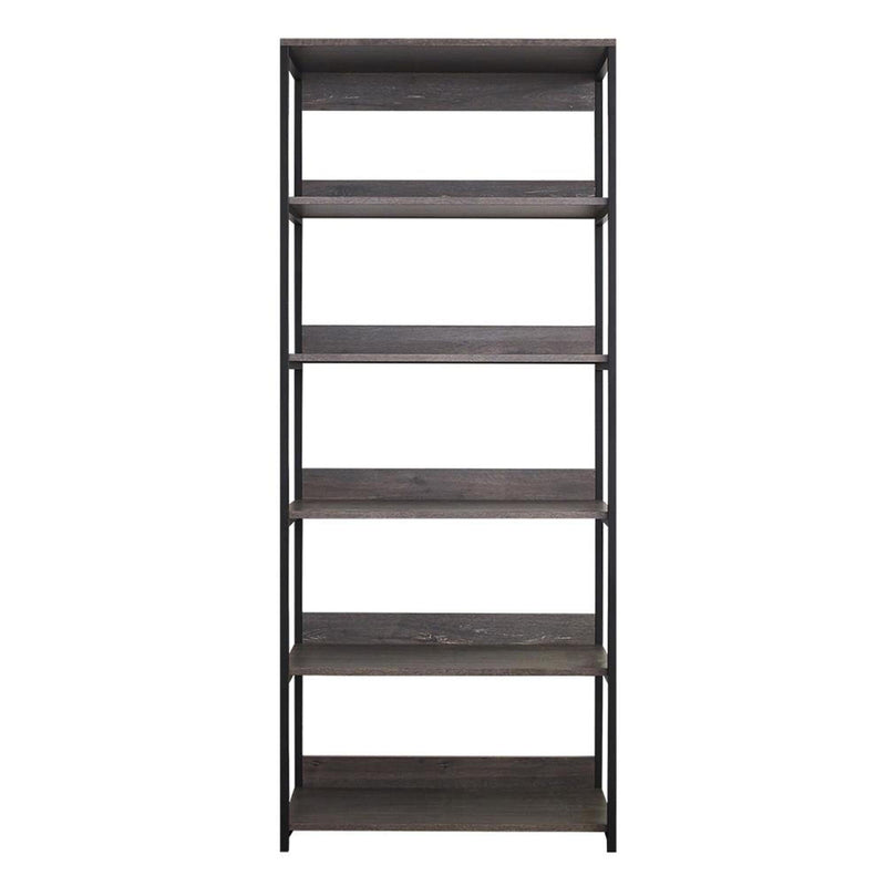 Monica - Wood Walk In Closet System Melamine 143" Modular Storage - Rustic