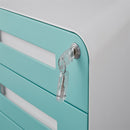 3 Drawer Mobile File Cabinet Under Desk Office, Simple Style Versatile Storage Cabinet For Legal / Letter / A4 Files, 5 Wheel Design Anti-Tilting Cold Rolled Steel Waterproof Moisture-Proof