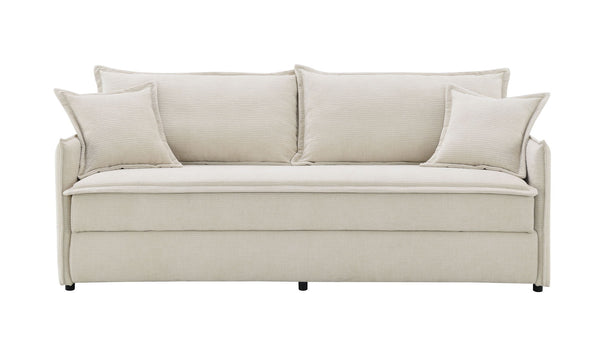 Elisea - Sleeper Sectional Sofa With 2 Toss Pillows - Beige